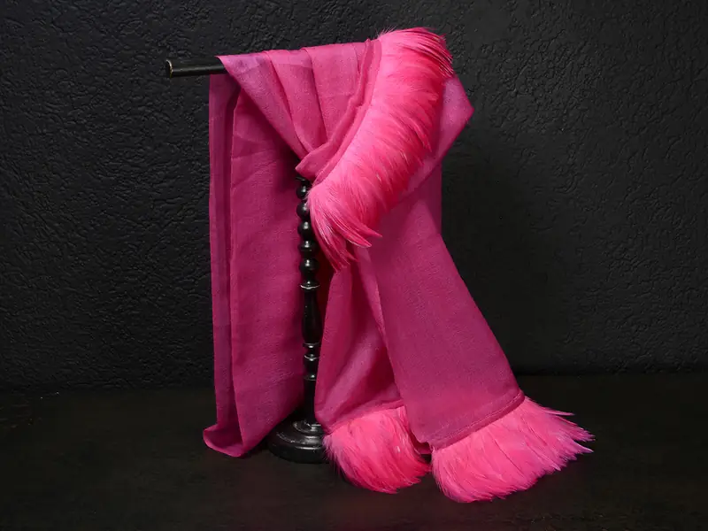 Étole en cachemire rose